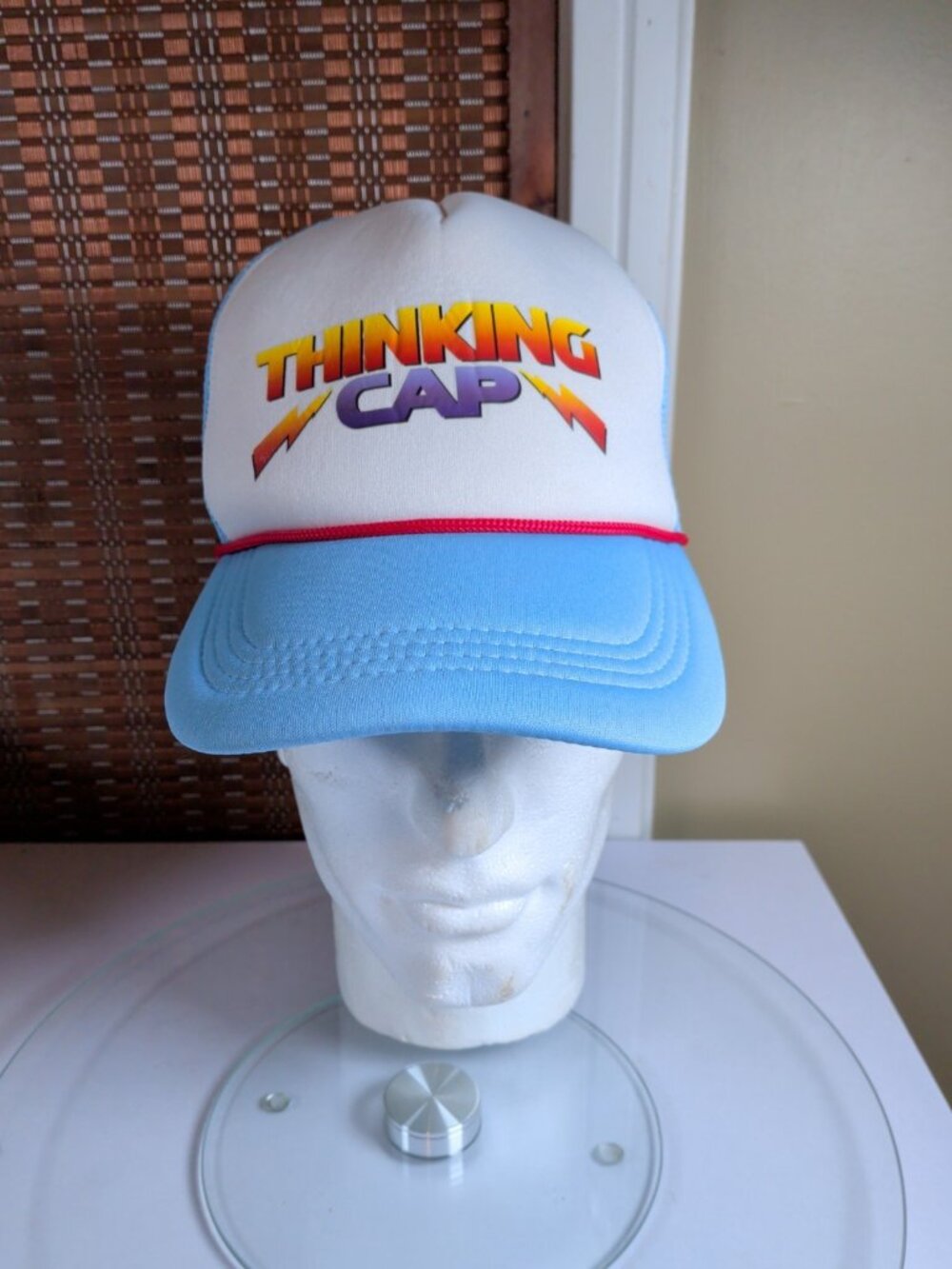 Blue Netflix Stranger Things Adjustable Snap Back Trucker Style Thinking Cap Hat